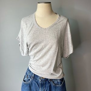 cool grey basics winged sleeve sweater tee